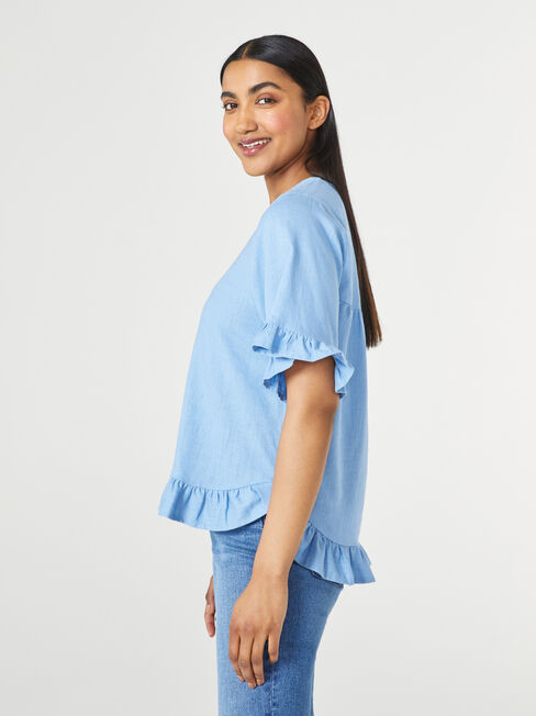 Ivy V-Neck Ruffle Top