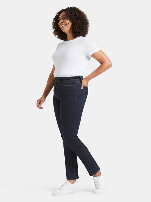 Tummy Trimmer Slim Straight Jeans Absolute Indigo