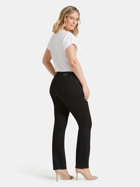 Curve Embracer Slim Straight Jeans Absolute Black