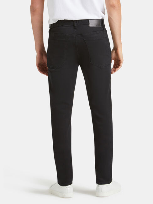 Denim Flex Slim Tapered Jeans Washed Black