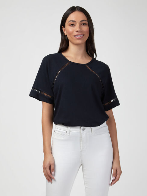 Sage Lace Insert Tee