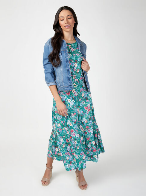 Sara Belted Tiered Skirt