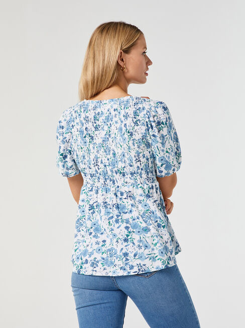 Iris Shirred Front Top