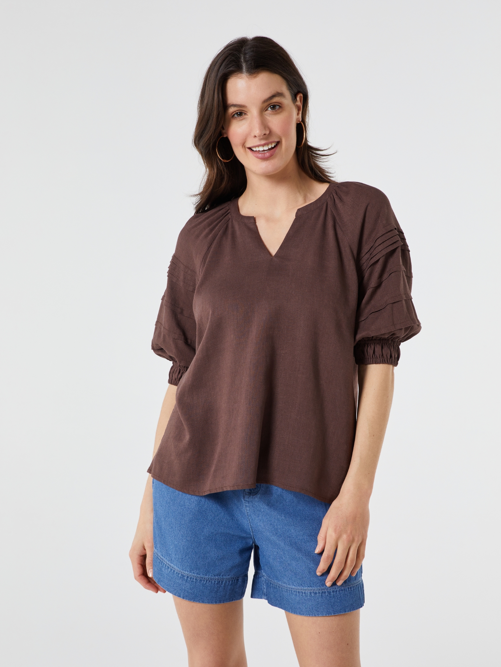 Aubrey Tuck Detail Raglan Top