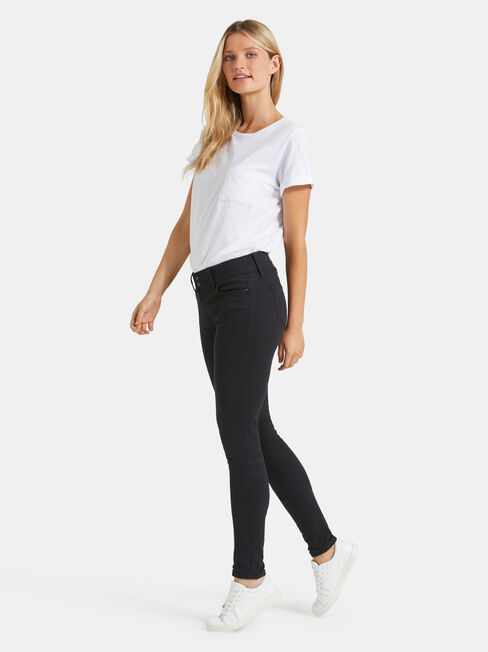 Hip Hugger Skinny Jeans Black Night