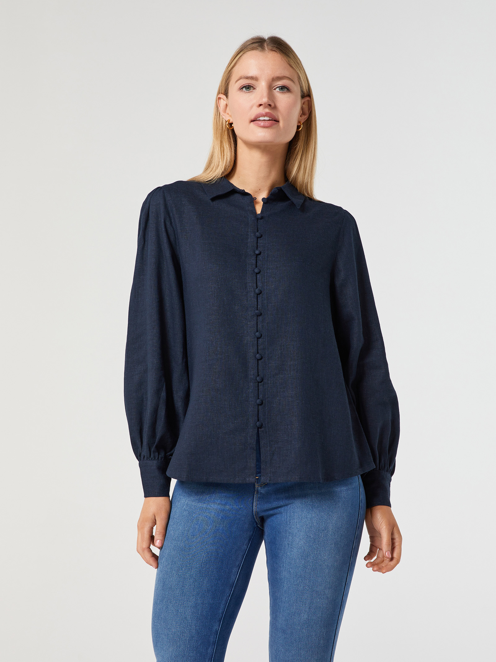 Laurel Linen Puff Slv Shirt