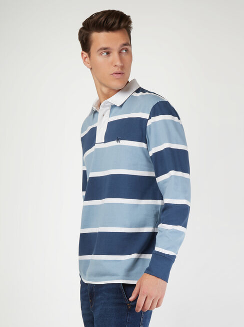 LS Dustin Stripe Rugby Polo