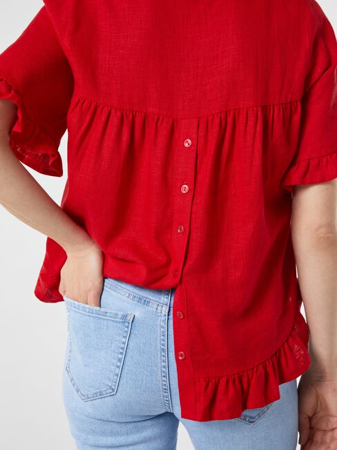 Ivy V-Neck Ruffle Top