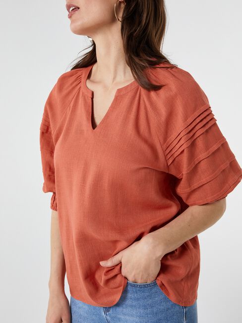 Aubrey Tuck Detail Raglan Top