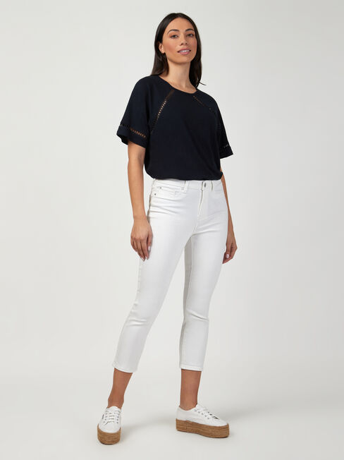 Kara Mid Waist Skinny Capri