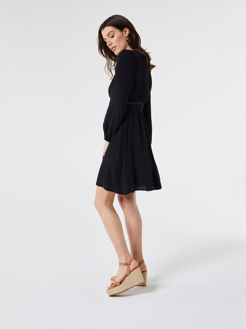 Bridgette Blouson Sleeve V-Neck Dress