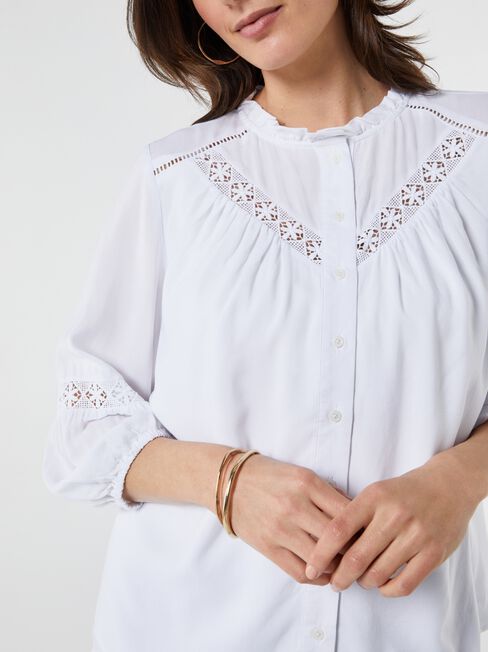 Fawn lace Insert Blouse