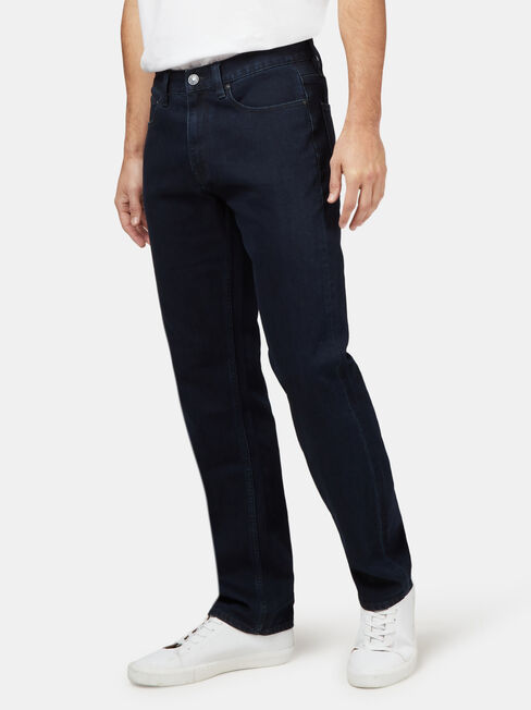 Straight Leg Jeans Coated Ink