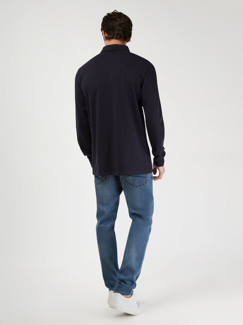 LS Adair Panel Stripe Rugby Polo