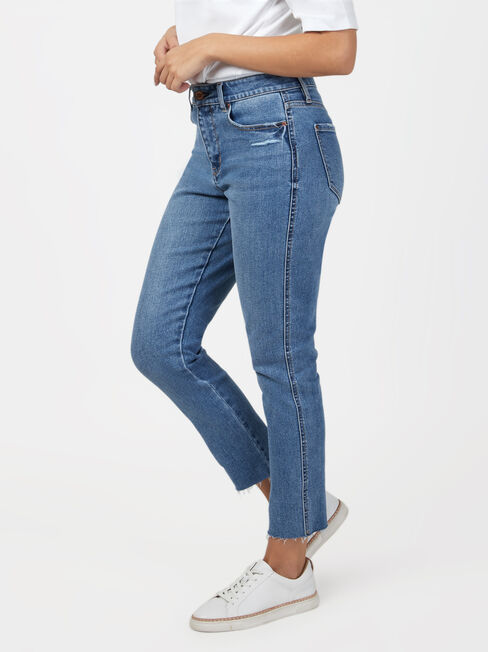Izzy Mid Waisted Slim Crop Jeans