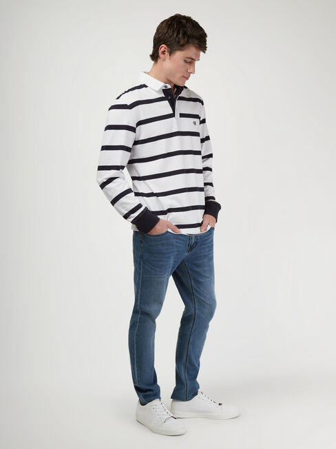 LS Gibson Stripe Rugby Polo