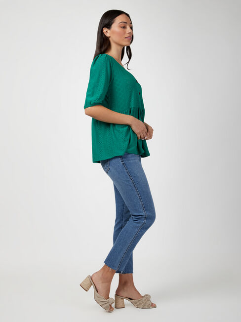 Eden Lacey Button Front Tee