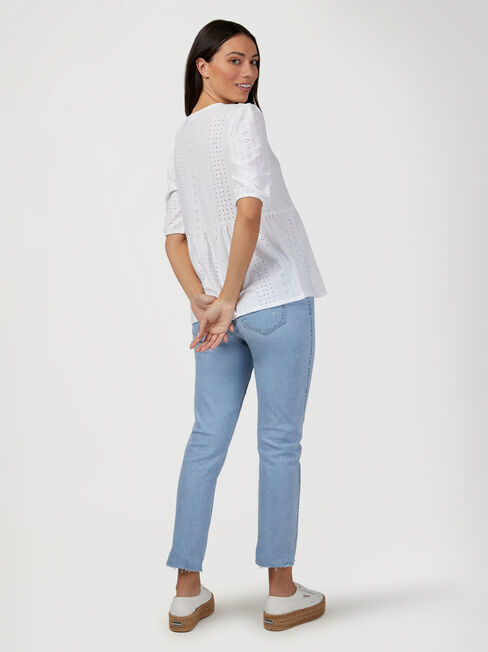 Eden Lacey Button Front Tee