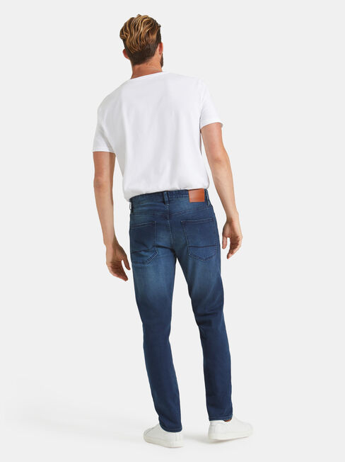 Denim Flex Slim Tapered Jeans Dark Indigo