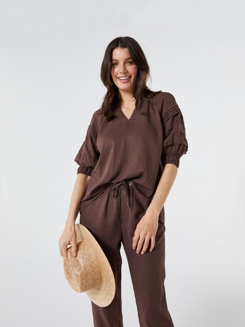 Aubrey Tuck Detail Raglan Top