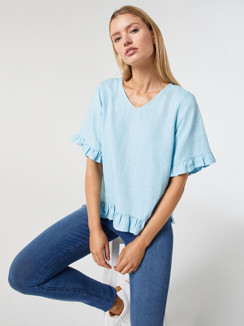Ivy V-Neck Ruffle Top