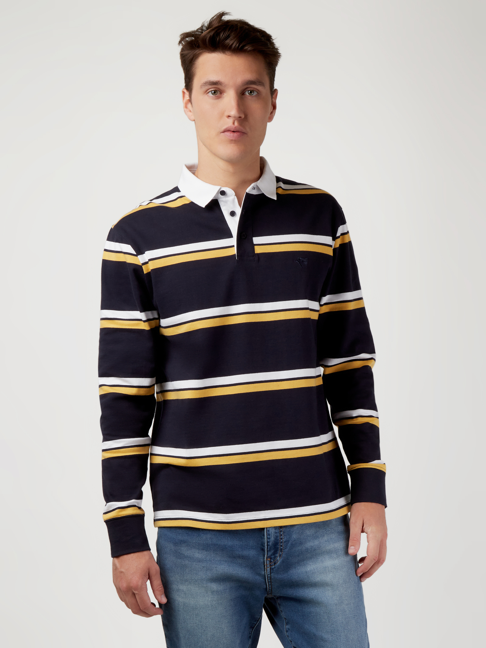 LS Carson Stripe Rugby Polo