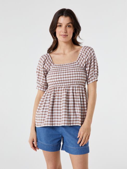 Chloe Shirred Bodice Top