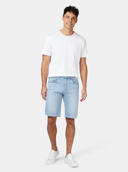 Connor Knit Denim Short Summer Blue
