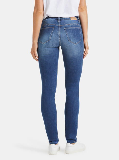 Butt Lifter Skinny Jeans Mid Sapphire