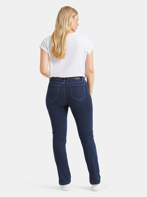 Curve Embracer Slim Straight Jeans Deep Sea Blue