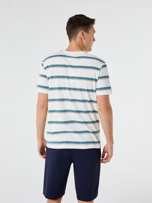 SS Jeremy Stripe Crew Tee
