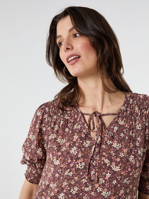 Allegra Tie Front Blouse