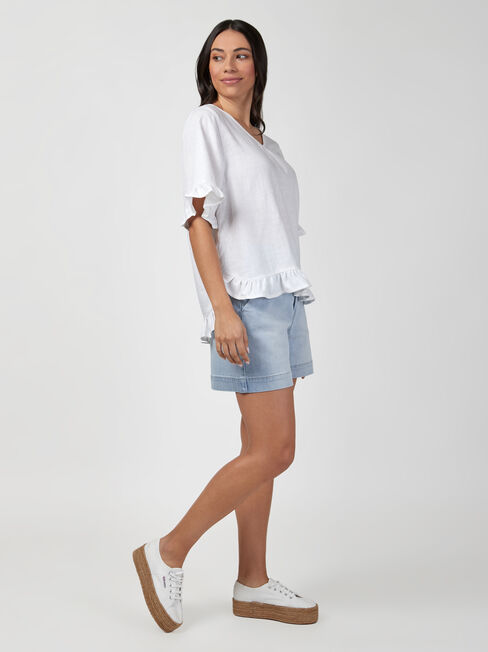 Ivy V-Neck Ruffle Top