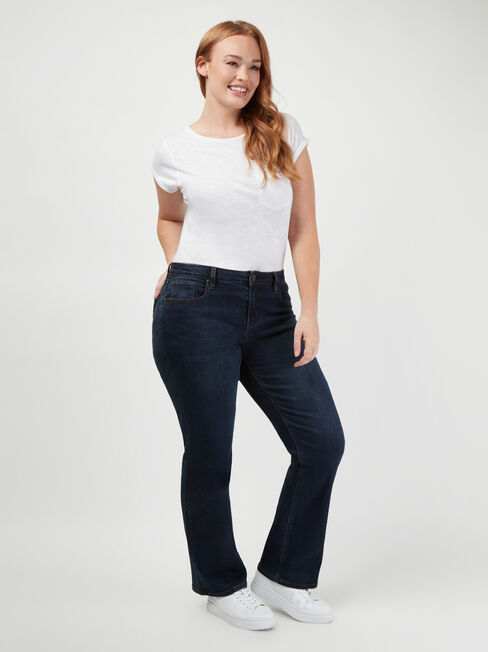 Curve Embracer Bootcut Jeans Midnight Blue
