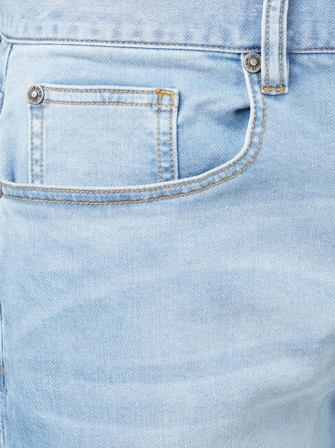 Connor Knit Denim Short Summer Blue