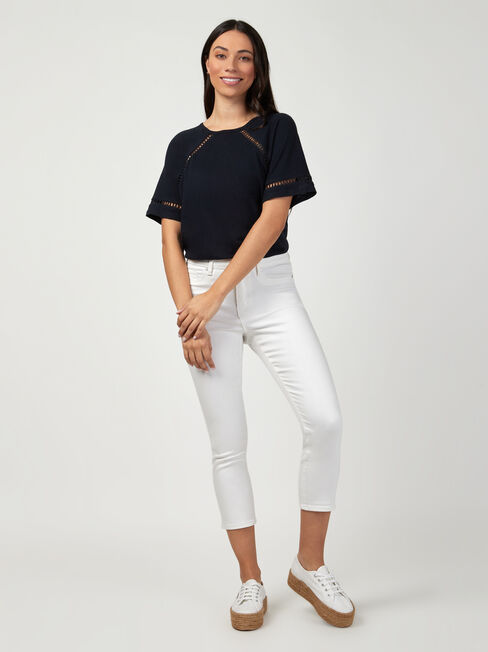 Kara Mid Waist Skinny Capri