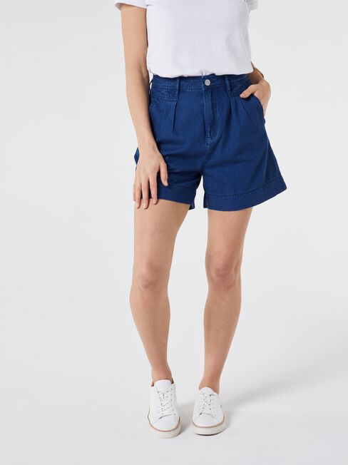 Yasmin Pleat Denim Short