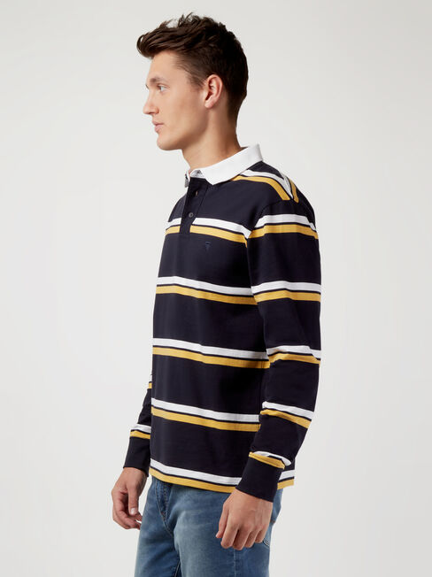 LS Carson Stripe Rugby Polo