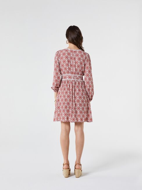 Bridgette Blouson Sleeve V-Neck Dress