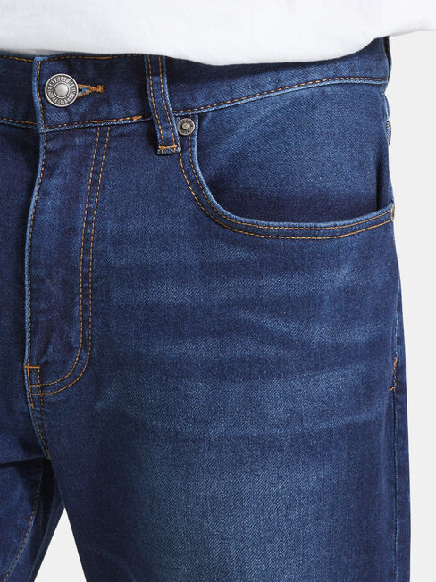 Slim Straight Knit Jeans Dark Indigo