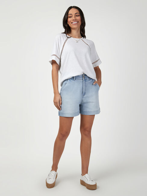 Sage Lace Insert Tee