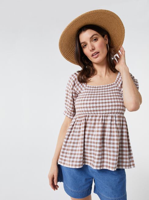 Chloe Shirred Bodice Top