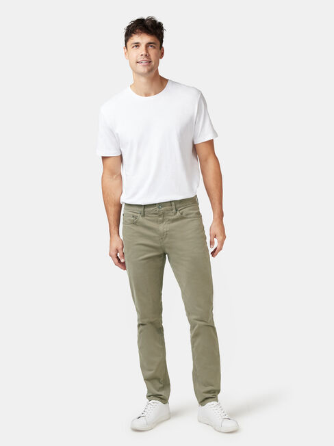 Slim Tapered Jeans Dark Olive