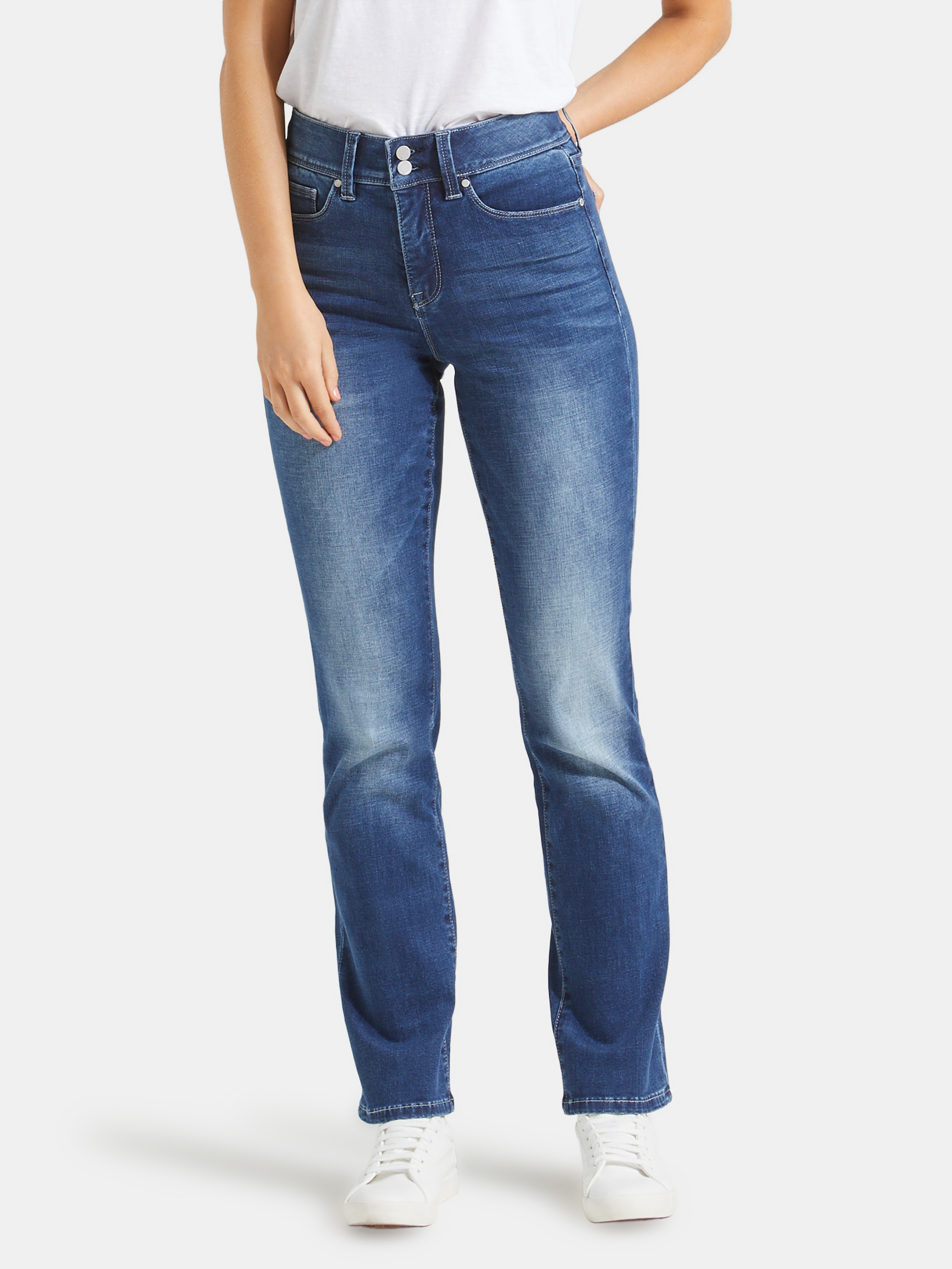 Tummy Trimmer Slim Straight Jeans Mid Sapphire