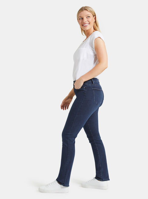 Curve Embracer Slim Straight Jeans Deep Sea Blue