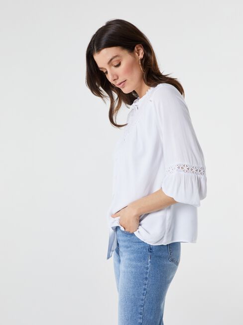 Fawn lace Insert Blouse