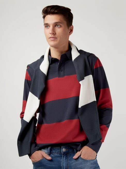 LS Granger Stripe Rugby Polo