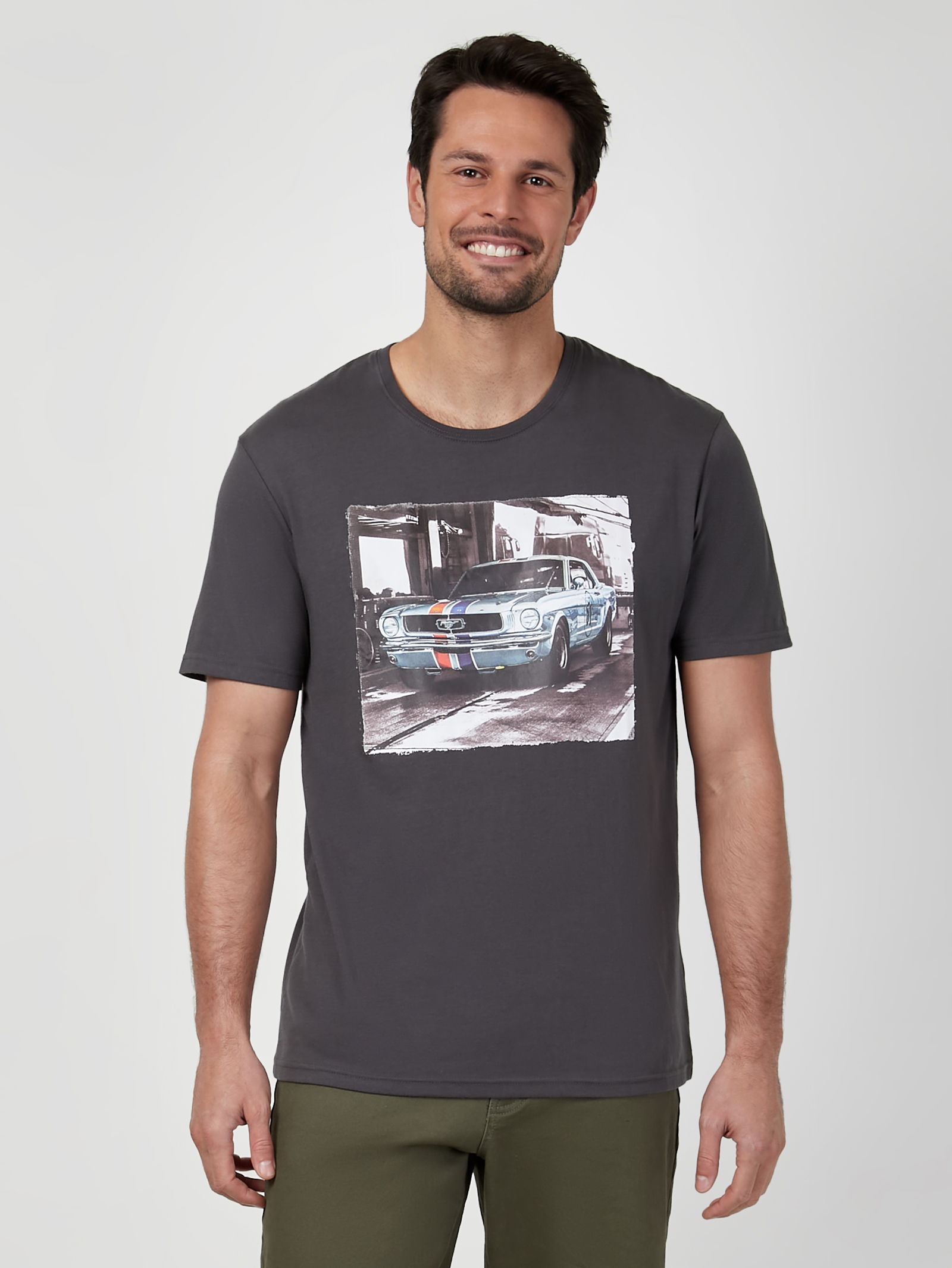 SS Ford Mustang Print Crew Tee