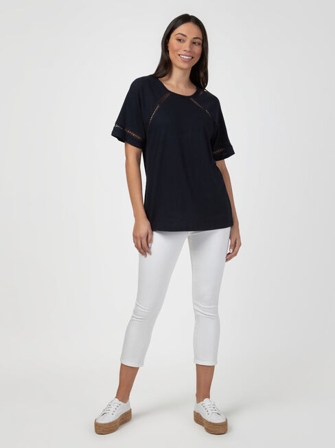 Sage Lace Insert Tee