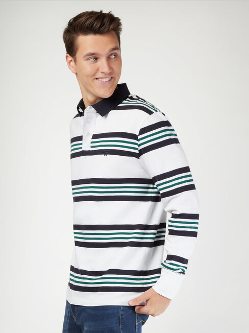 LS Travis Stripe Rugby Polo